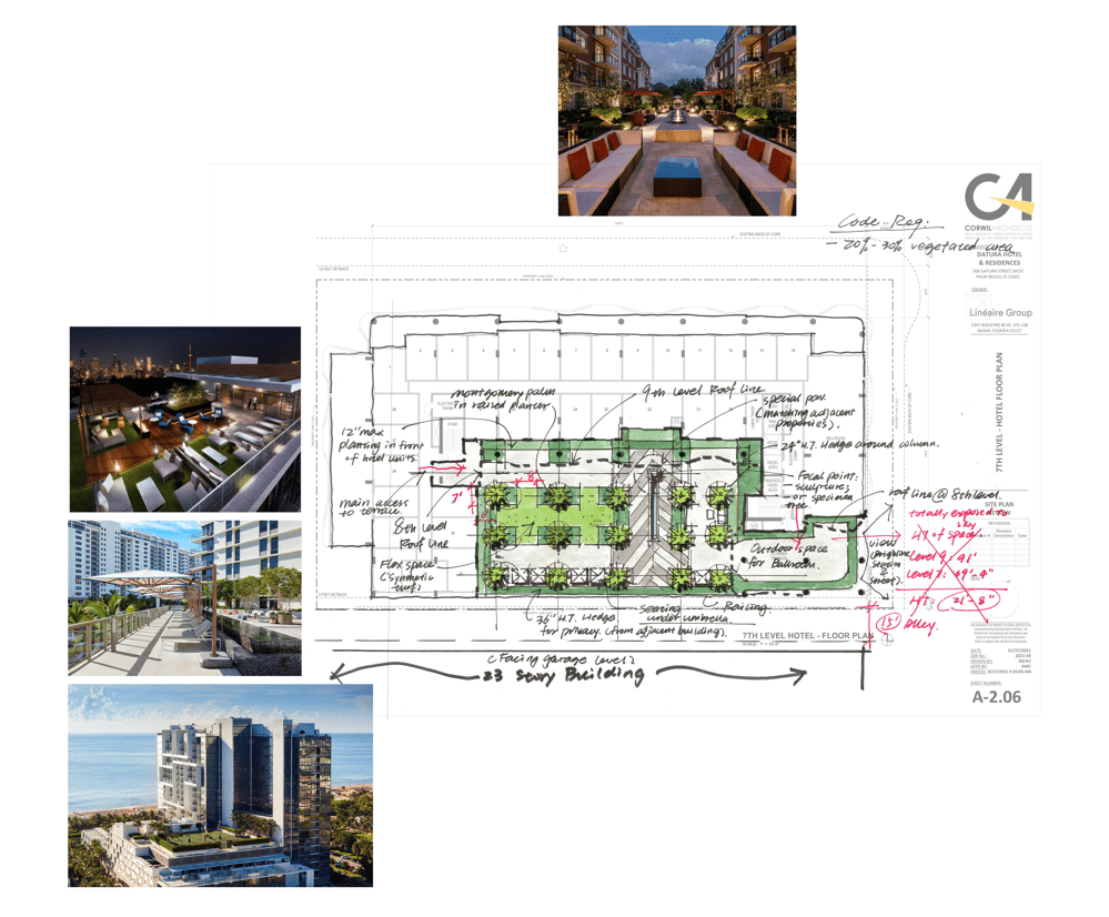 Datura Hotel - podium level plans